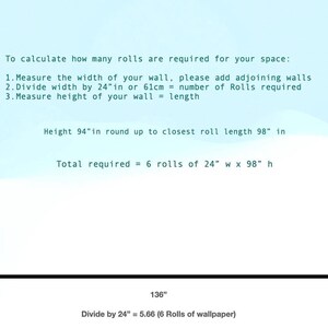 The image is a screenshot of a calculator or calculator interface, with instructions on how to calculate the number of rolls required for a space.