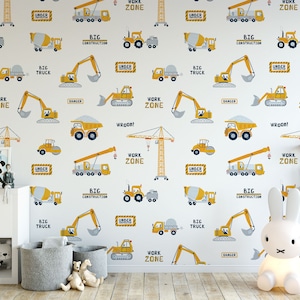Sfondi per macchine edili Stile Bob the builder / Carta da parati stacca e incolla
