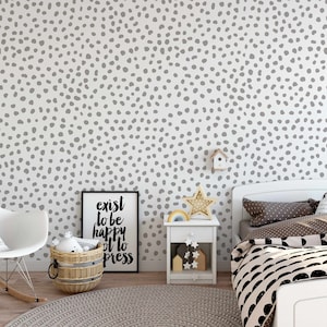 Lets get spotty Peel and Stick Wallpaper / removable temporary Wallpaper