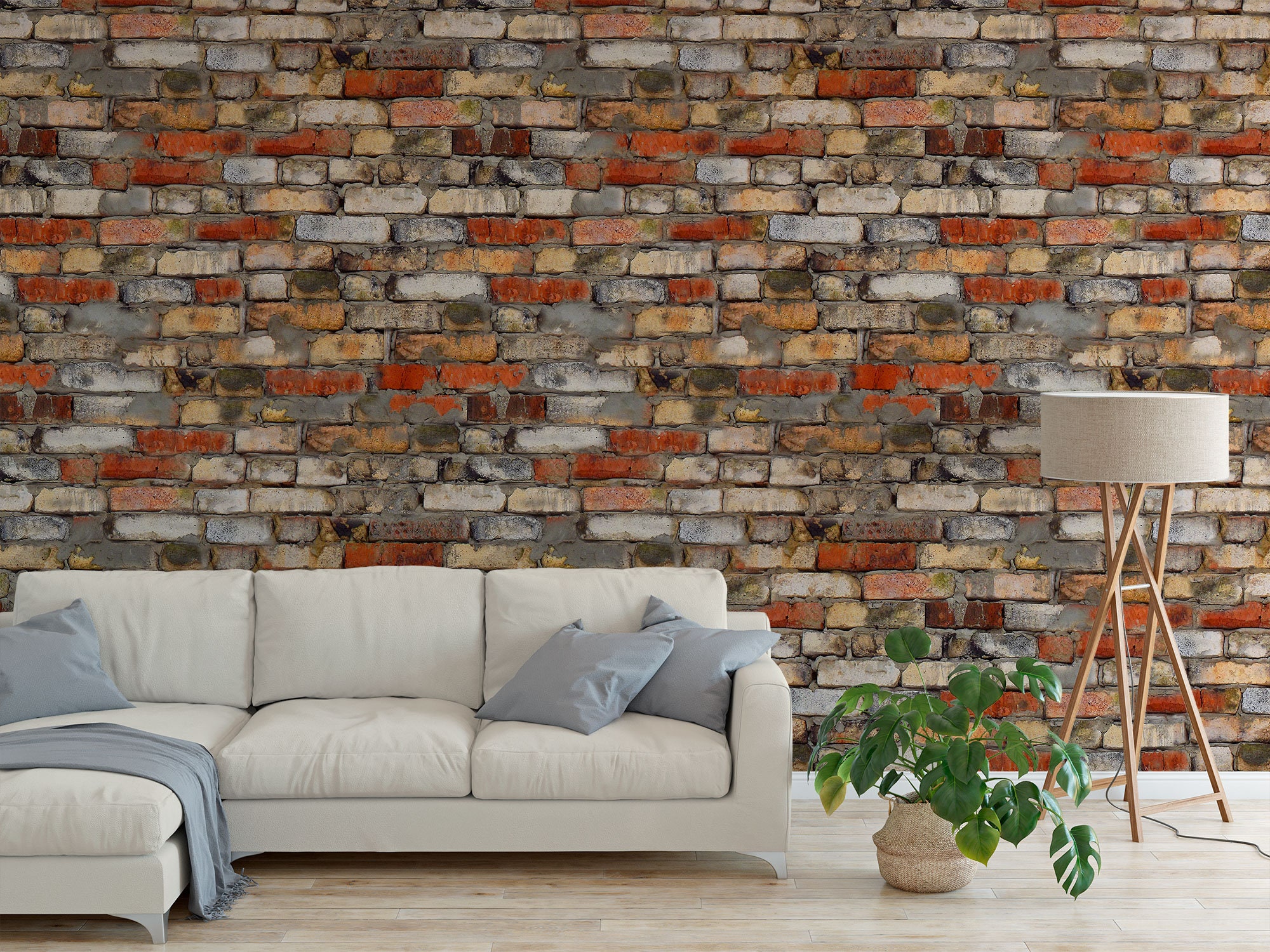 Rustic Brick Wall Peel and Stick Wallpaper - Textured, Easy to Apply - Etsy