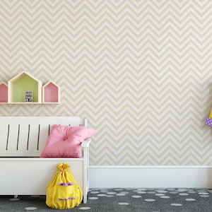 Tapete im Chevron-Look | Luxus Tapete | Wandbild, Abzieh- und Aufklebetapete / abnehmbare temporäre Tapete