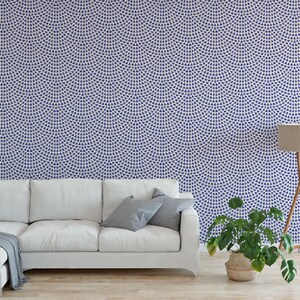 Watercolour Geometric Wallpaper Peel and Stick Wallpaper / removable temporary Wallpaper