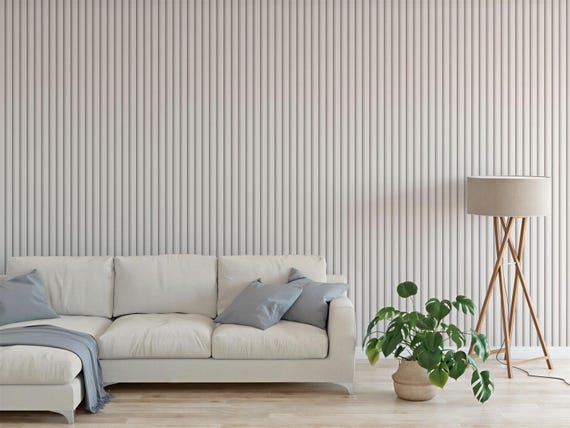 White Wood Panel, Peel And Stick Wallpaper | Eco Friendly Ink | 24 Inch Panels, Removable Decor