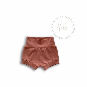 Baby and kids shorties pattern, PDF sewing pattern - instructions, Shorts sewing pattern, babies, kid, toodler, girls, easy bummies  pattern