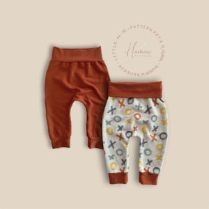 Baby pants pattern, Babies pants harem sewing pattern pdf, comfortable, baggy easy to sew pants sewing pattern, baggy pattern, Newborn-24 m.