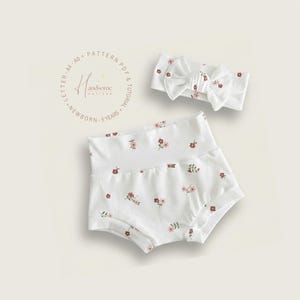 Baby bummies pattern, baby headband pattern, bummies sewing pattern in PDF, toddlers blommers pattern, easy bummies patterns for childrens.