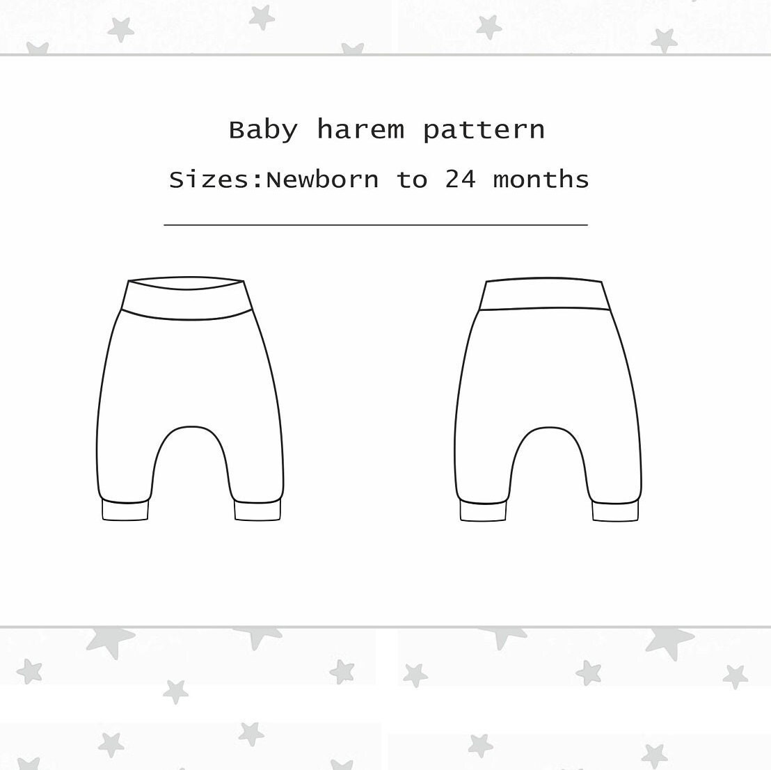 Baby Pants Pattern Babies Pants Harem Sewing Pattern Pdf Etsy