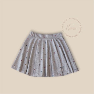 Girls skirt pattern, Baby skirt pattern, circle skirt sewing pattern PDF, easy skirt sewing pattern, Butterfly skirt pattern, 12m - 11 years