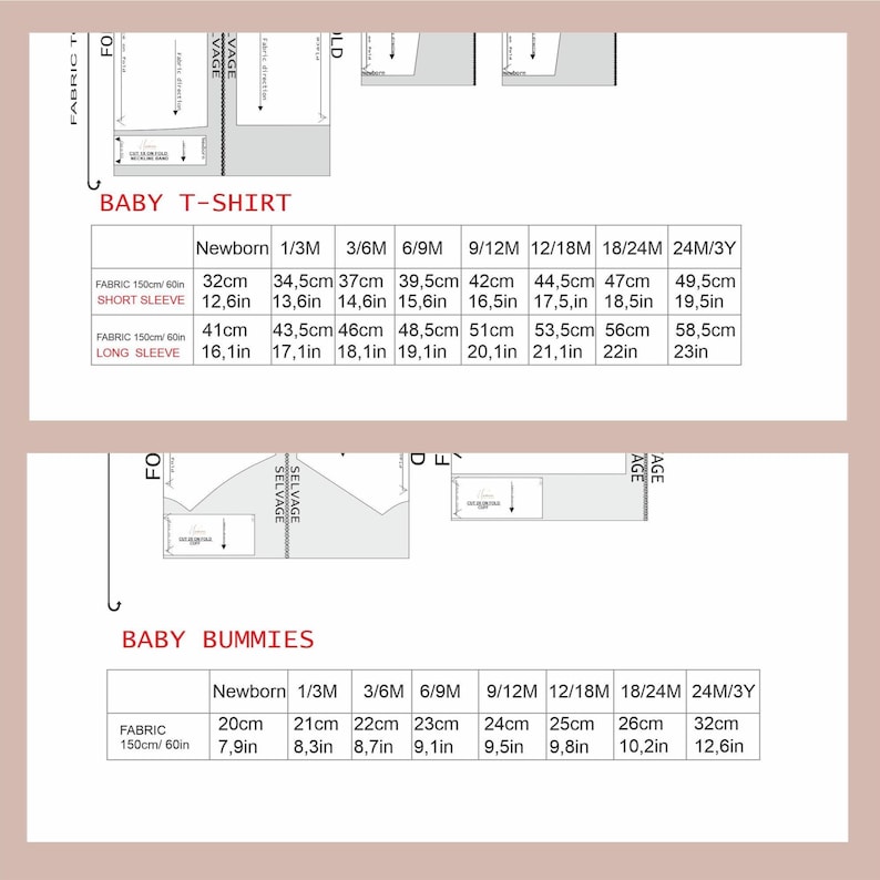 T-shirt and shorts sewing pattern PDF, baby set pattern, Toodler t-shirt pattern, easy t-shirt and shorts for babies, newborn patterns. image 7