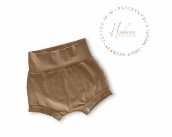 Blommer pattern, baby bummies sewing pattern PDF, easy shorts sewing pattern, pattern for beginners, toddler shorts pattern, newborn bummies