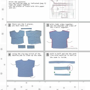 Sewing instructions t-shirt.