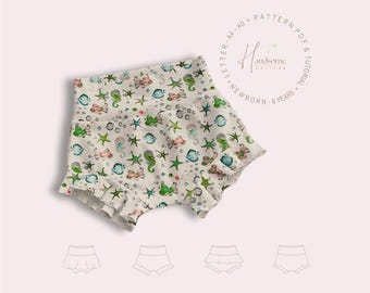 Baby Skirted Bummies Sewing Pattern, Ruffled Bloomers (PDF)