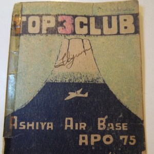 Vintage Top 3 Club Membership Card Ashiya Air Base Japan