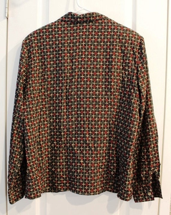 Vintage Notations Long Sleeved Blouse with Should… - image 3