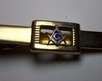 Vintage Anson Masonic Tie Clip Rectangular