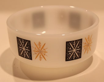 Vintage Atomic Star Federal Glass 4 pulgadas Tazón