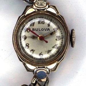 Vintage 1940s Bulova 10KT Rolled Gold Plate Ladies Watch with Expansion Band