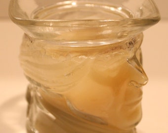 Vintage Avon Colonial Clear Glass Candle