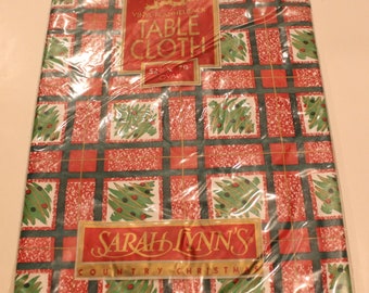Vintage Sarah Lynn's Holiday Tablecloth
