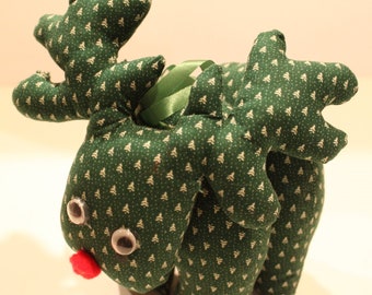 Vintage Handmade Fabric Reindeer