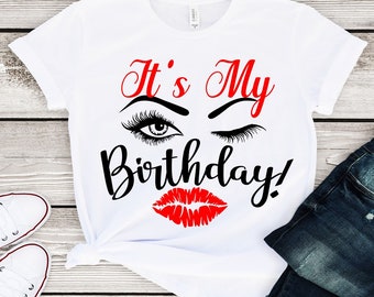 Camiseta "Es mi cumpleaños", camiseta de celebración, camiseta de fiesta, camiseta unisex, camiseta de cumpleaños para mujer, regalo para mujer