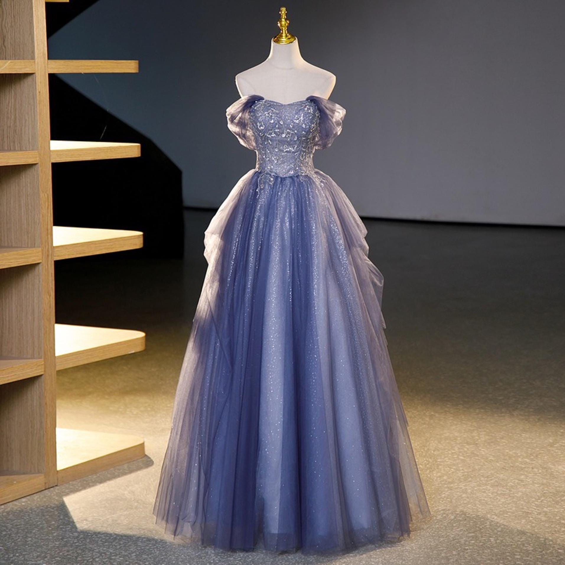 Dreamy off Shoulder Tulle Prom Dress, Lace Prom Dress, Tulle Dreamy off Shoulder Tulle Prom Dress, Lace Prom Dress, Tulle