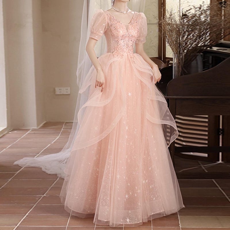 Pink Pearl Glitter Dress
