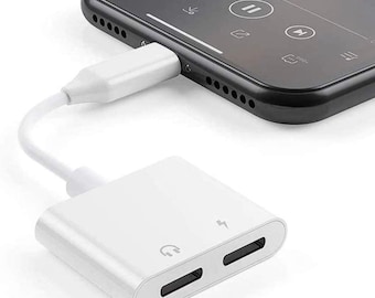 Single - [Apple MFi Certified] 2 in 1 Dual Lightning iPhone Adapter & Splitter. Music+Charge+Call+Volume Control - Compatible with all iOS