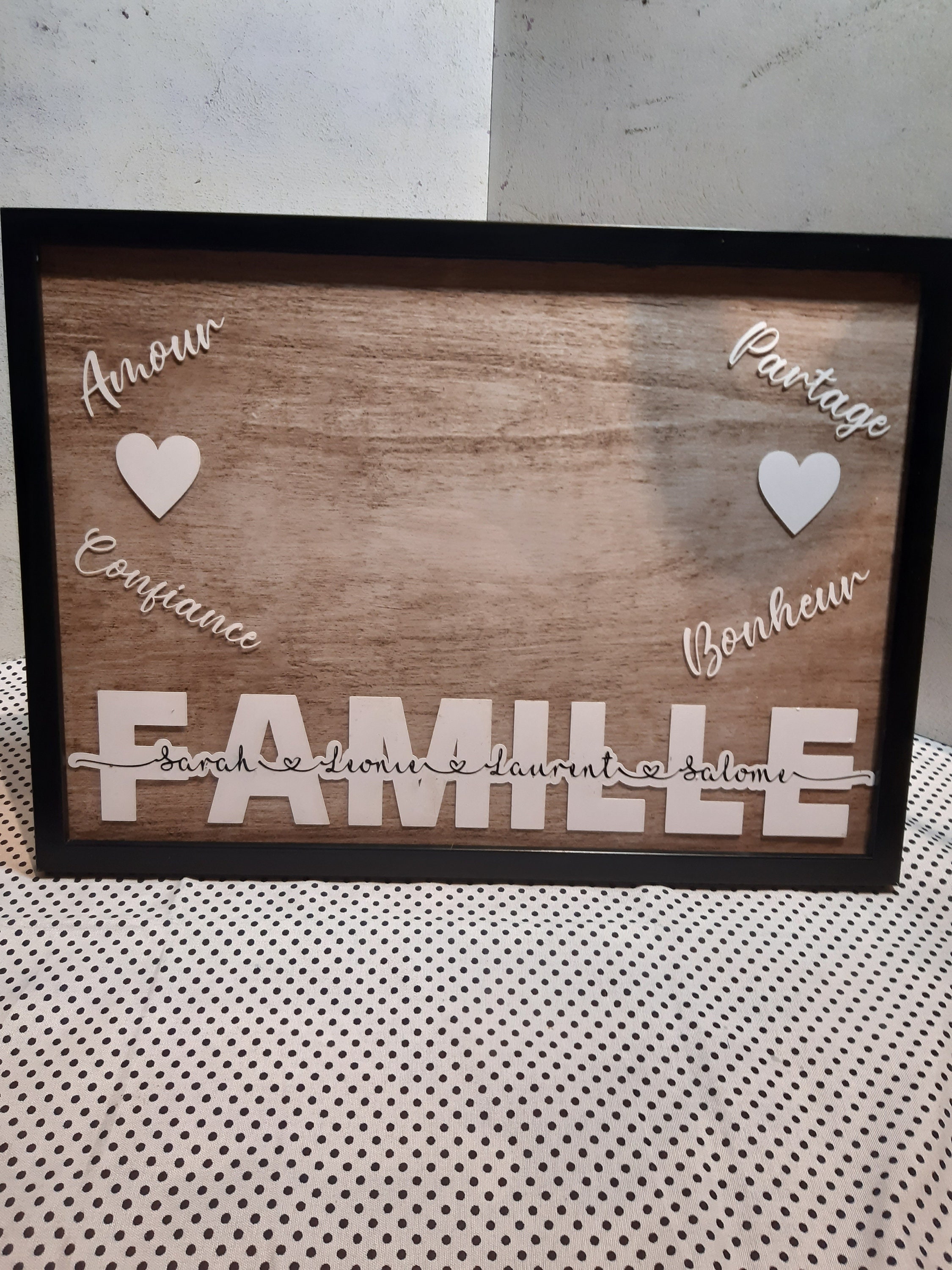 Cadre Famille Personnalisé avec Emplacement Photo