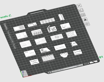 Greeblie Panels Model Pack - 3D Print Ready