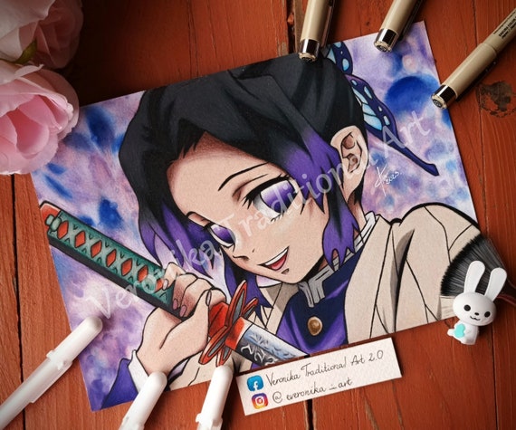 Buy Anime Colored Pencil Drawing Realistic as a PRINT 1tachi Online in  India  Etsy