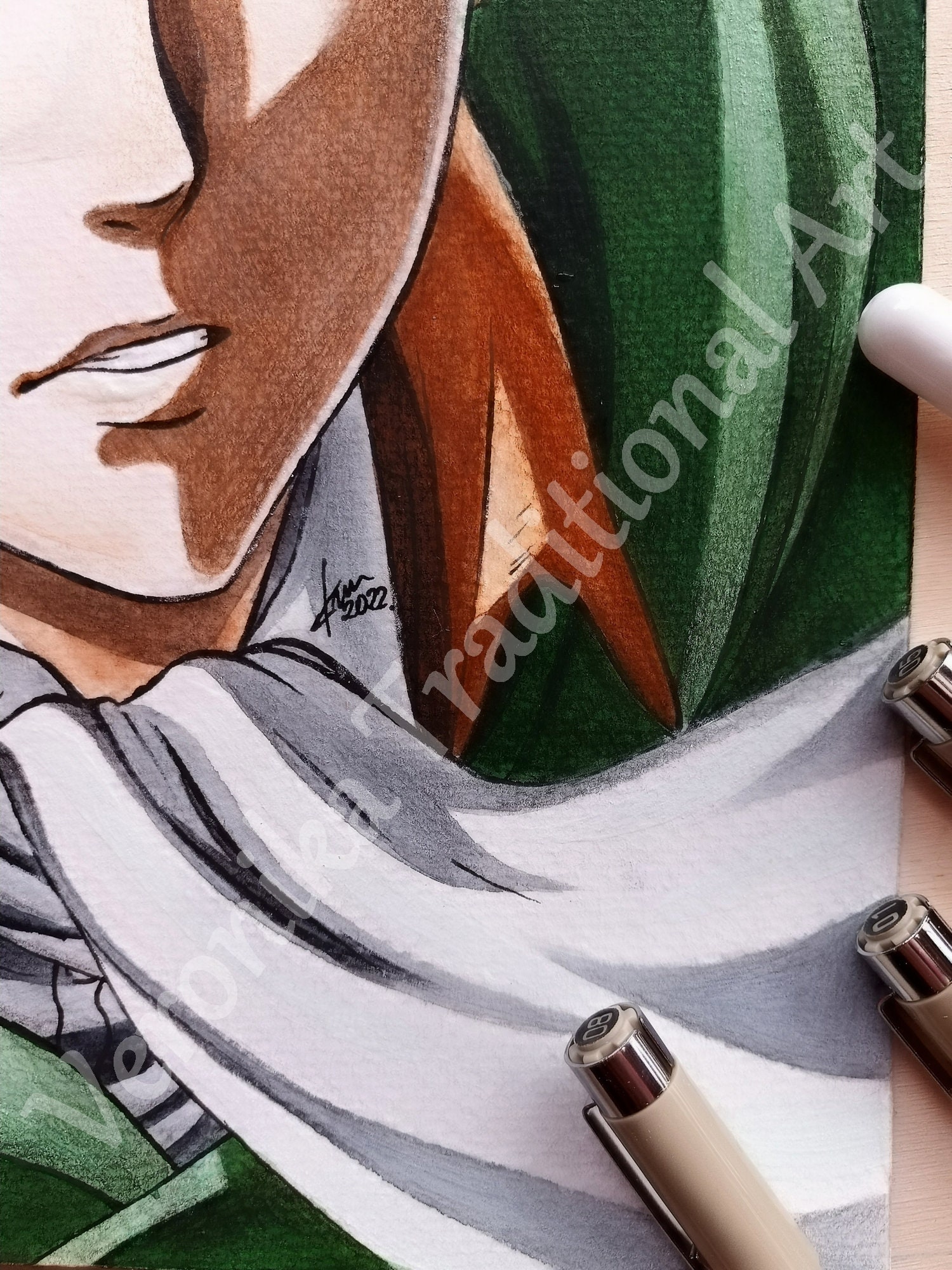 Glow in the Dark Watercolor Painting as a PRINT - Levii Anime Inspired Gift  for Christmas Birthday Fanart Game Room - Etsy New Zealand, image size:1500x2000