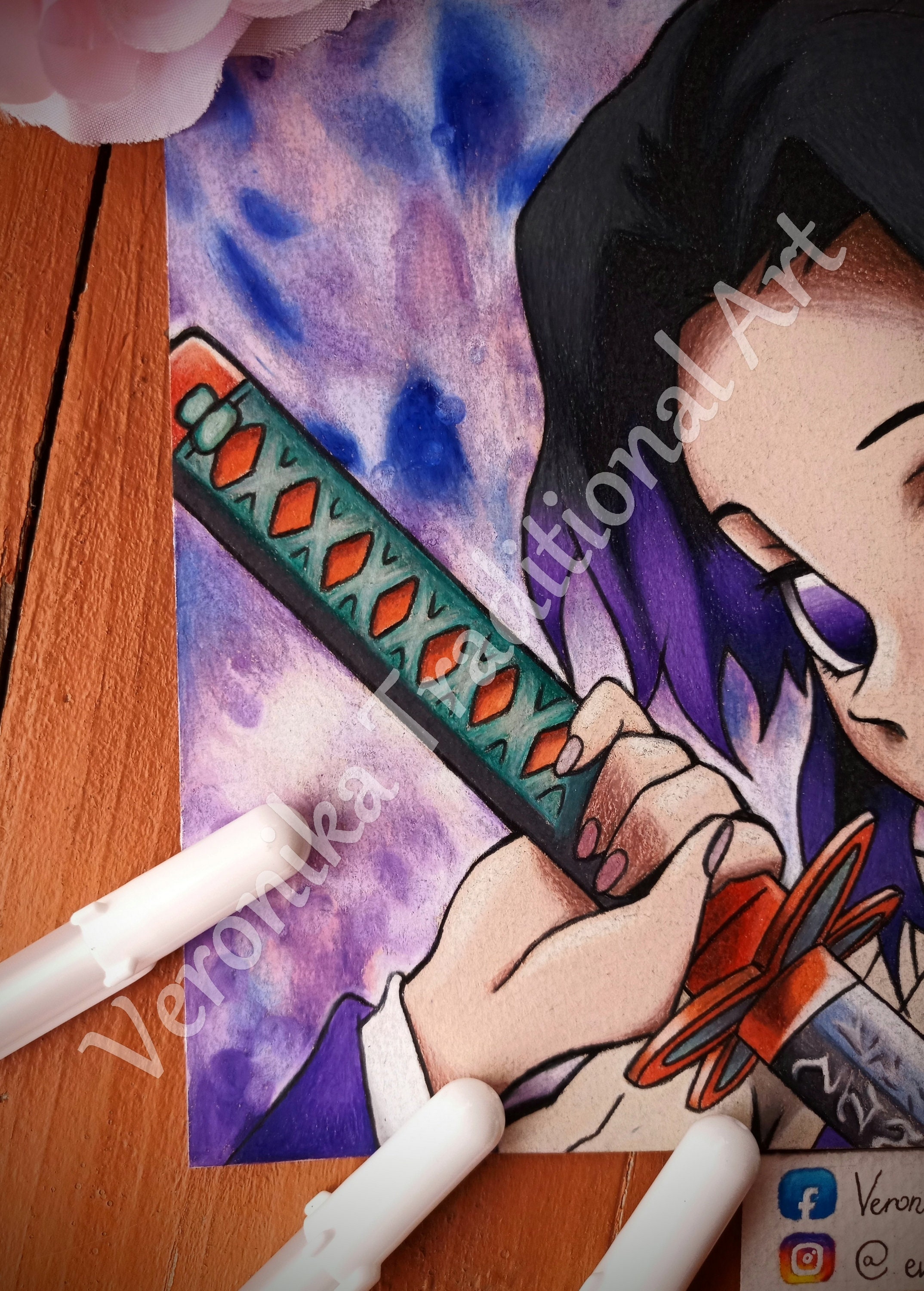 Anime Colored Pencil Drawing Realistic as a PRINT Demon Pillar -  Hong  Kong