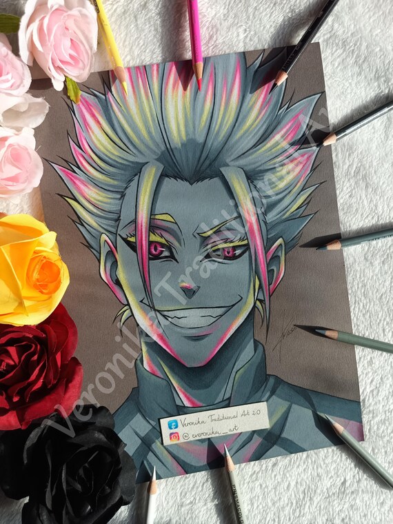 アニメキャラクター 色鉛筆画 約束のネバーランド レイ/RAY 久しぶりに約ネバ描きました