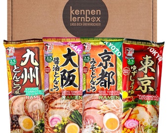 Kennenlernbox Itsuki Ramen Mix | Japanische Itsuki Ramen Mix zum Probieren | 4 verschiedene Geschmäcke (8 Portionen)