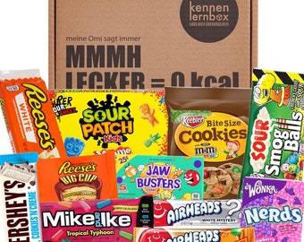 candy box | USA Box | Introductory box with 12 popular sweets from America | Gift idea for special occasions