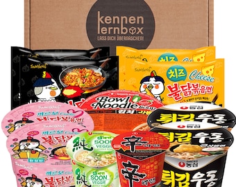 Koreanische Ramen Mix | Kennenlernbox mit 11 Koreanischen Instantnudeln Mischung zum probieren