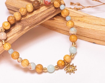 Palo Santo Bracelet • Jasper • Sun • Sustainable & Certified • Spiritual • Handmade