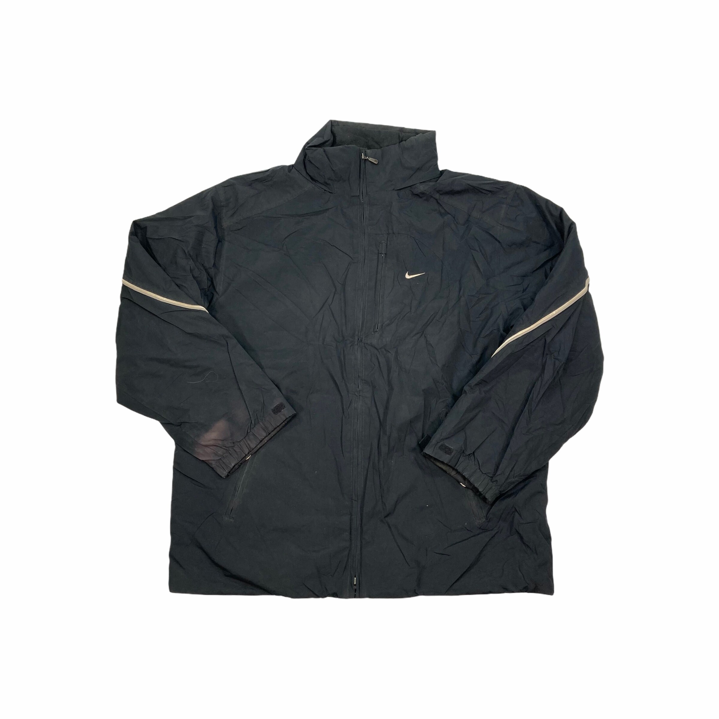 nike longline padded jacket in black