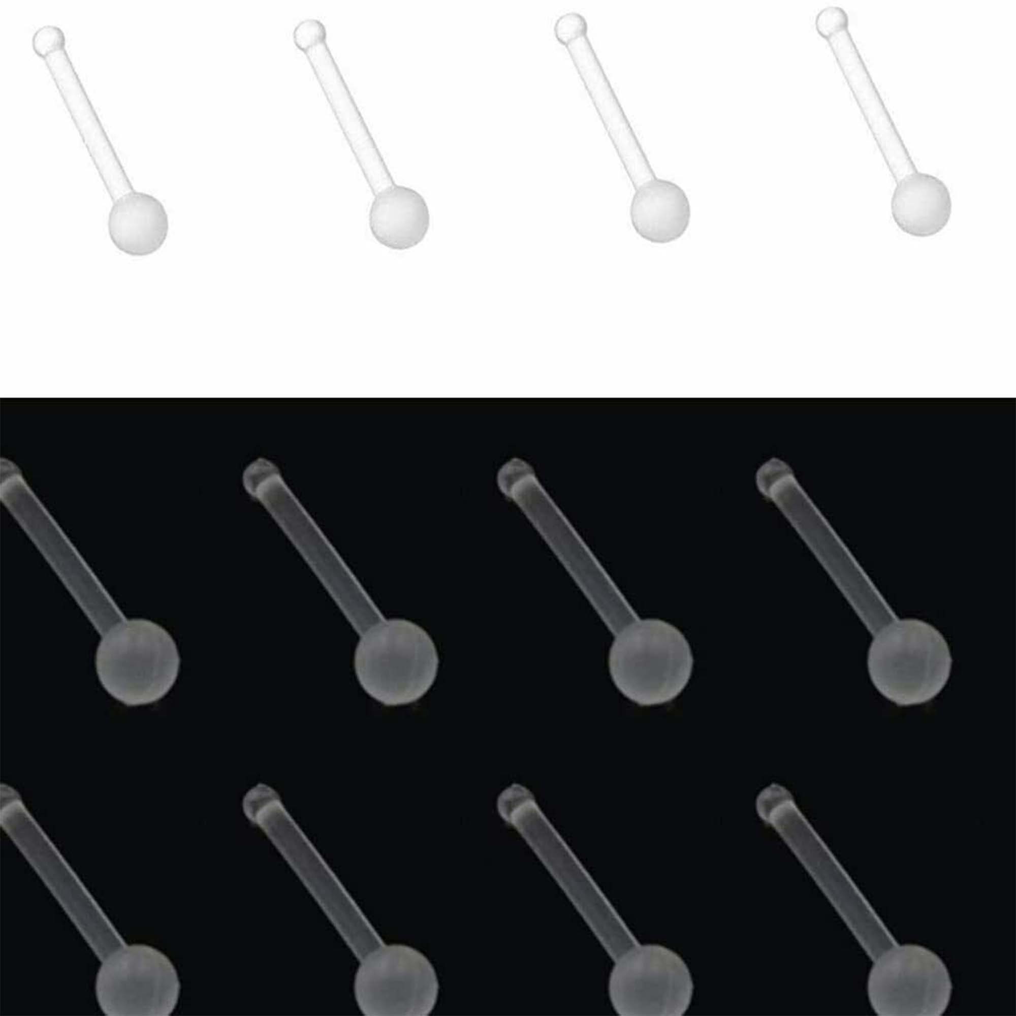 Clear Nose Stud Nose Rings Retainer Flexible Plastic INVISIBLE Etsy