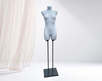 Mannequin female, Dress form, Sewing mannequin female with legs, cover - grey