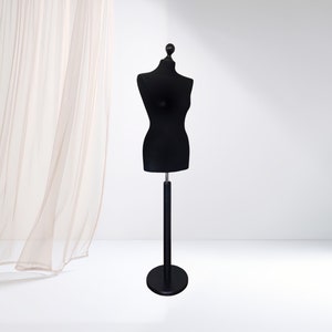 Mannequin female, Dress form, Sewing mannequin female, stand – black wood, Tailor Dress Form for Clothing Display & Design