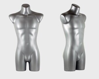 Torso de plástico masculino, Formas de exhibición masculino, Maniquí masculino de plástico