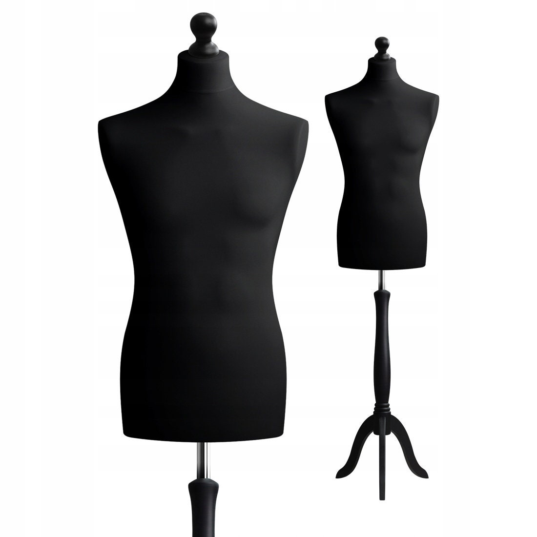 5 Pack Female Mannequin Torso Hip Long Hollow Back Body Torso Dress Form &  Hanging Hook, S-M Sizes 5 White 