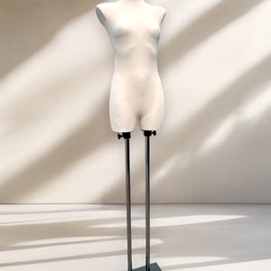 Mannequin female, Dress form, Sewing mannequin female with legs, cover - cream, Tailor Dress Form for Clothing Display & Design