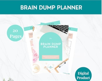 Brain Dump Planner, Workbook, Printable Planner,  Digital Planner, Journal, Brain Dump Digital