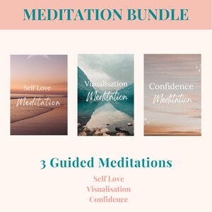 Self Love, Visualisation, Confidence Meditation Bundle, Guided Meditation, Wellbeing