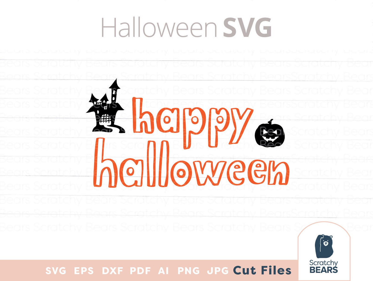 Happy Halloween SVG for Cricut Silhouette Halloween Pumpkin - Etsy
