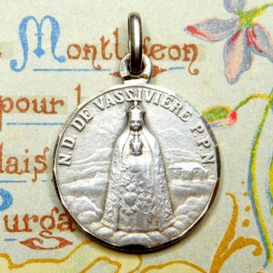 Onze-Lieve-Vrouw van Vassivière, Heilige Maria. Grote hanger. Antieke religieuze medaille.