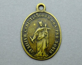 セント・ヒューバートと鹿。フーベルトゥス。クロス。メダル